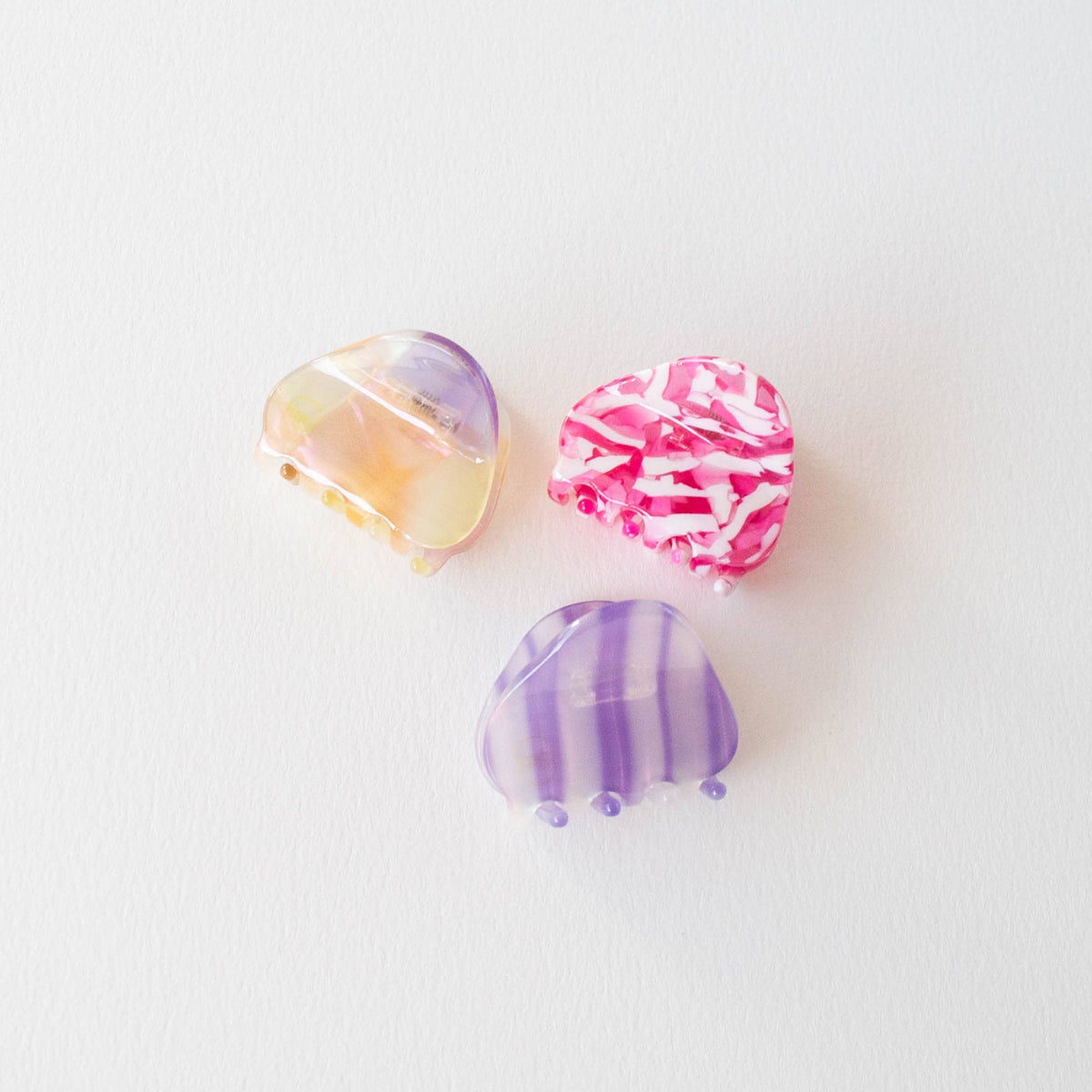 Eco Gemstones Hair Claw Clip: Lavender Pearl