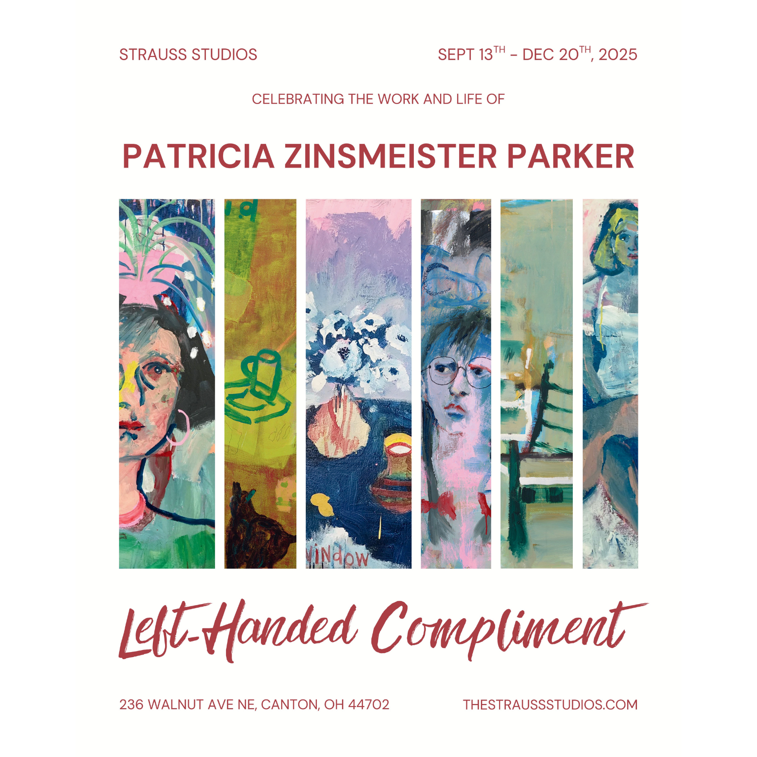 Left-Handed Compliment Exhibit Poster Patricia Zinsmeister Parker