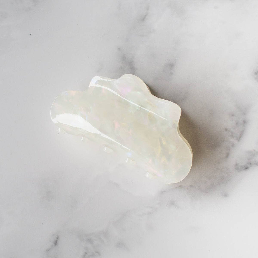 Eco Cloud Hair Claw Clip: Ivory Pearl