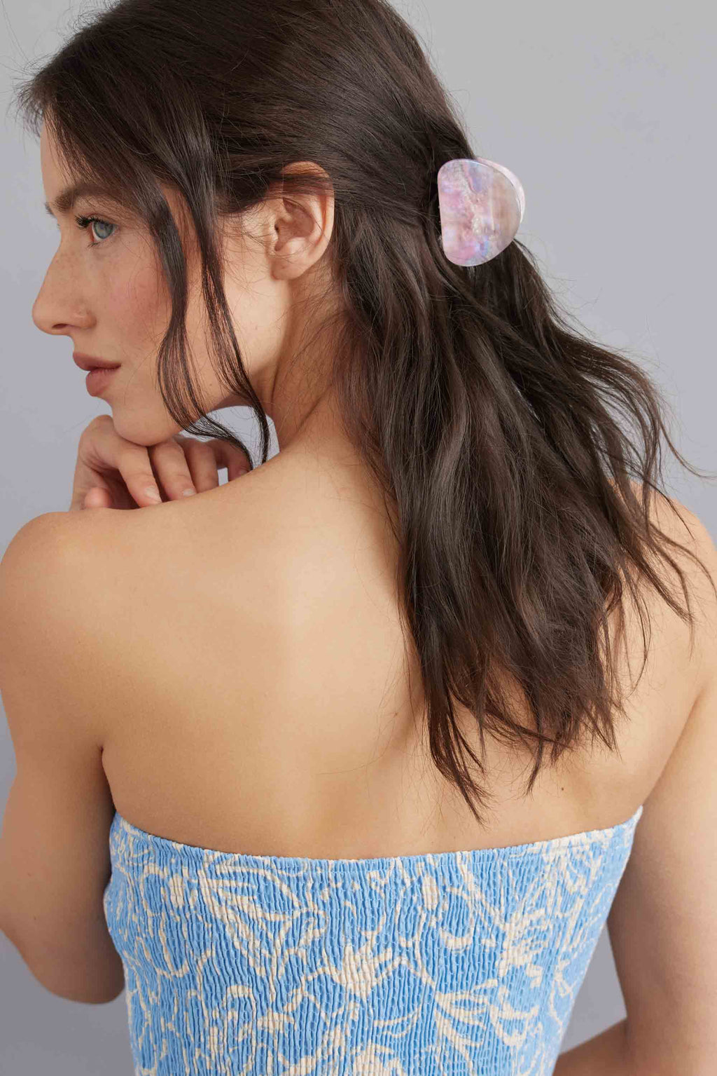 Eco Treasure Hair Clip: Orange Mix