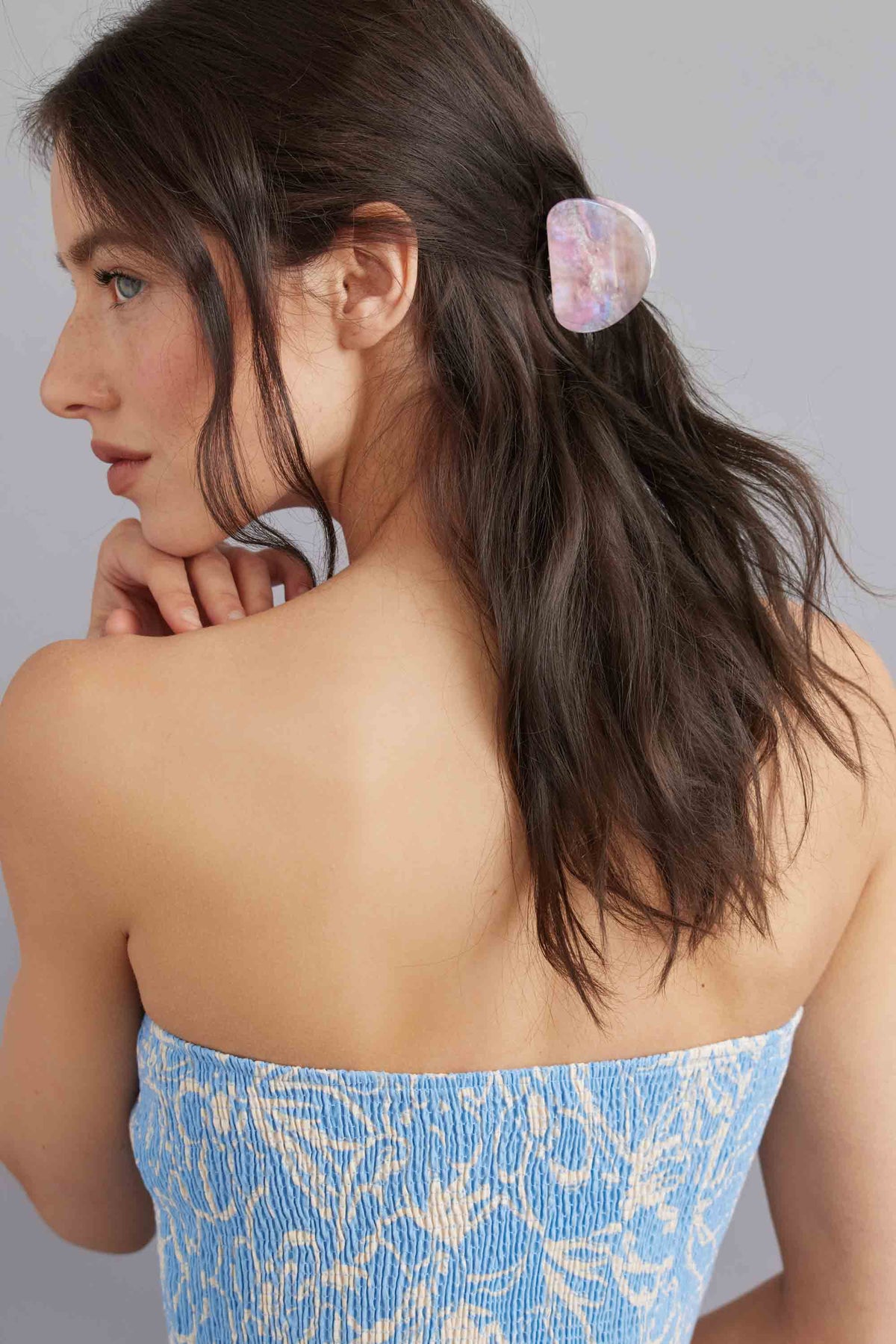 Eco Treasure Hair Clip: Orange Mix