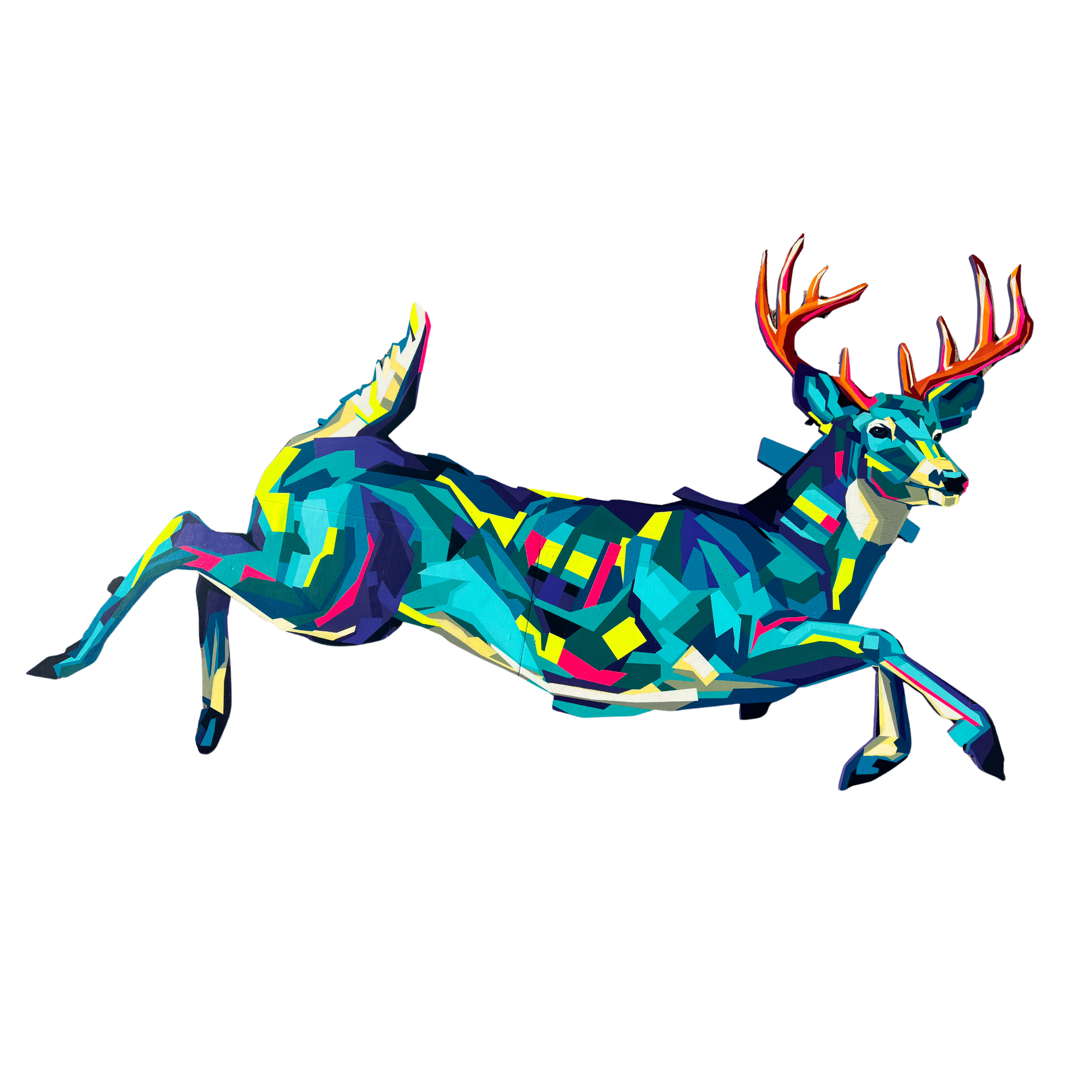 Wood Cut Deer by Arlin Graff