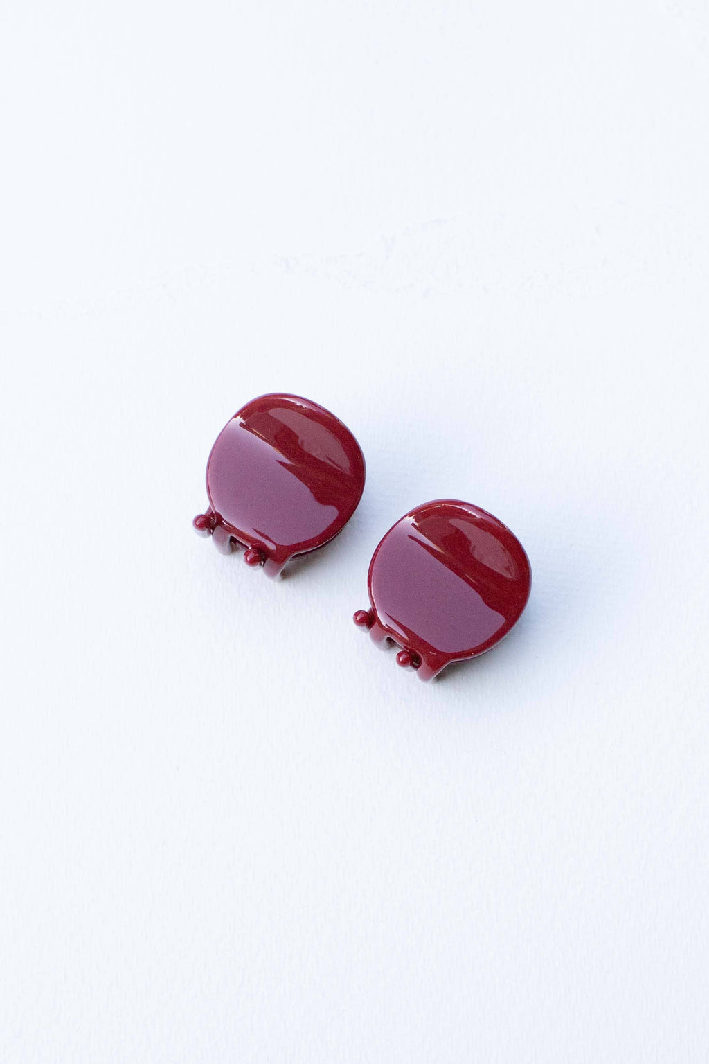 Eco Mini Very Modern Hair Clip Set: Cherry Red