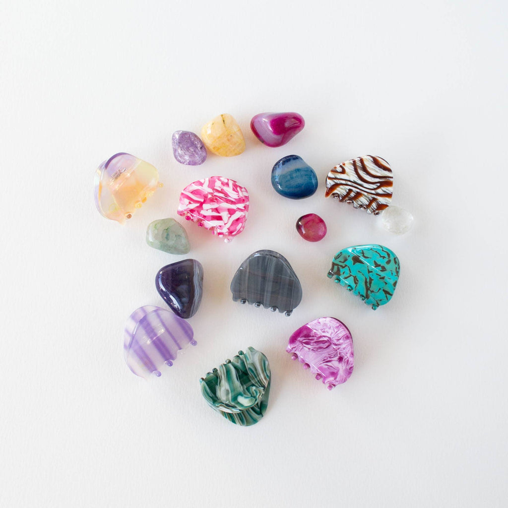Eco Gemstones Hair Claw Clip: Blue Moon