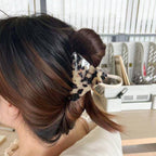 Eco Shark Fin Hair Claw Clip: Blue Marble
