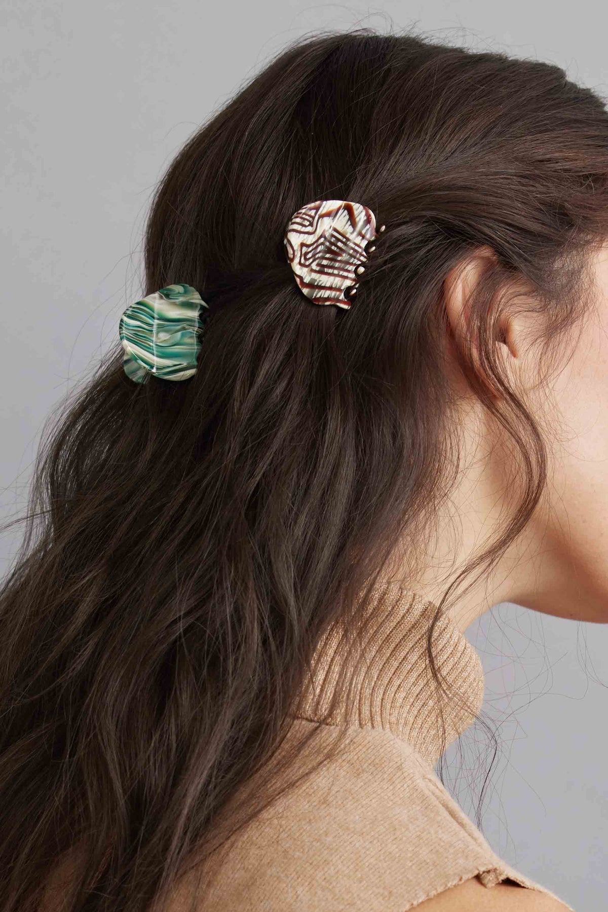 Eco Gemstones Hair Claw Clip: Jade