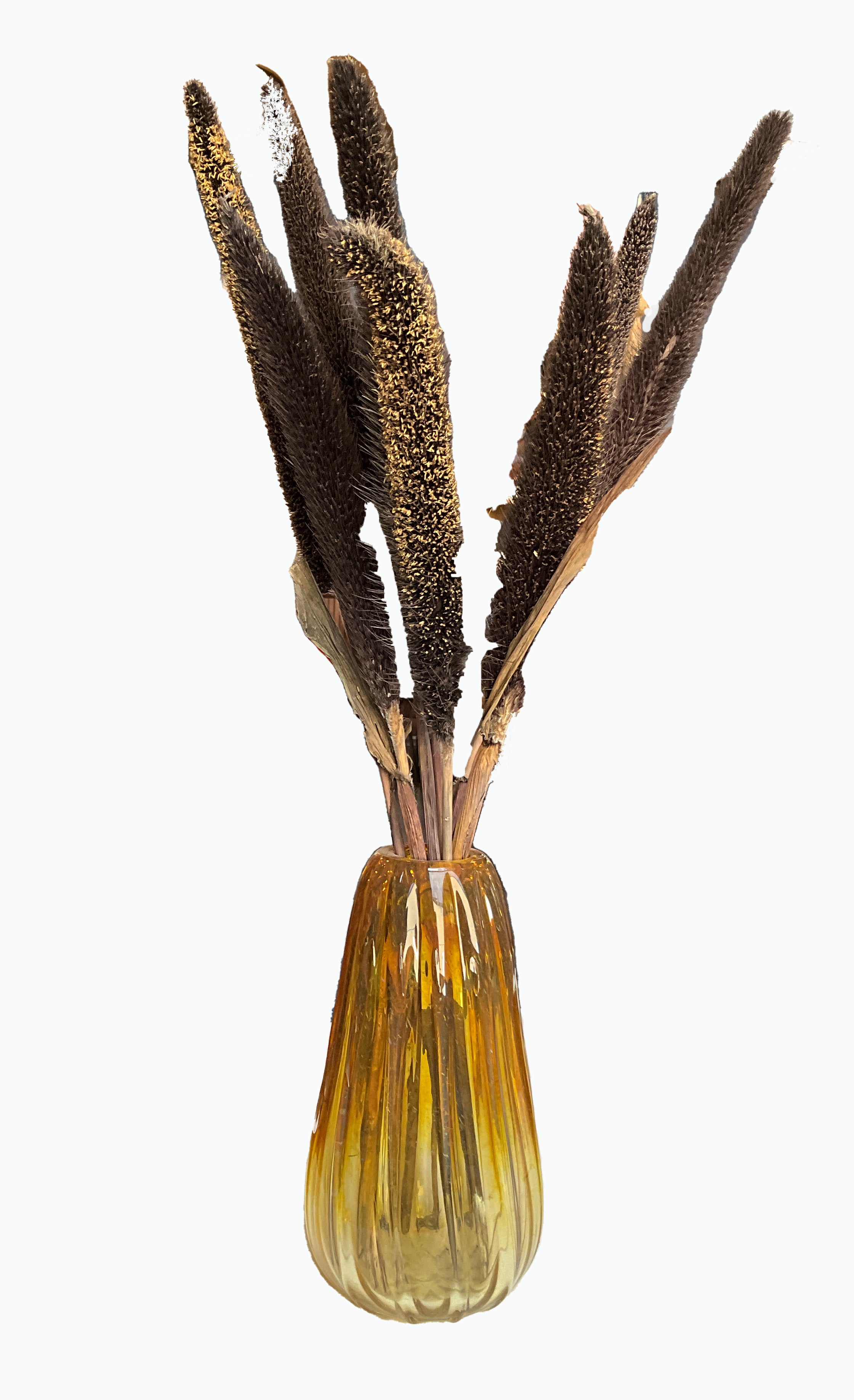 Pale Amber Glass Vase