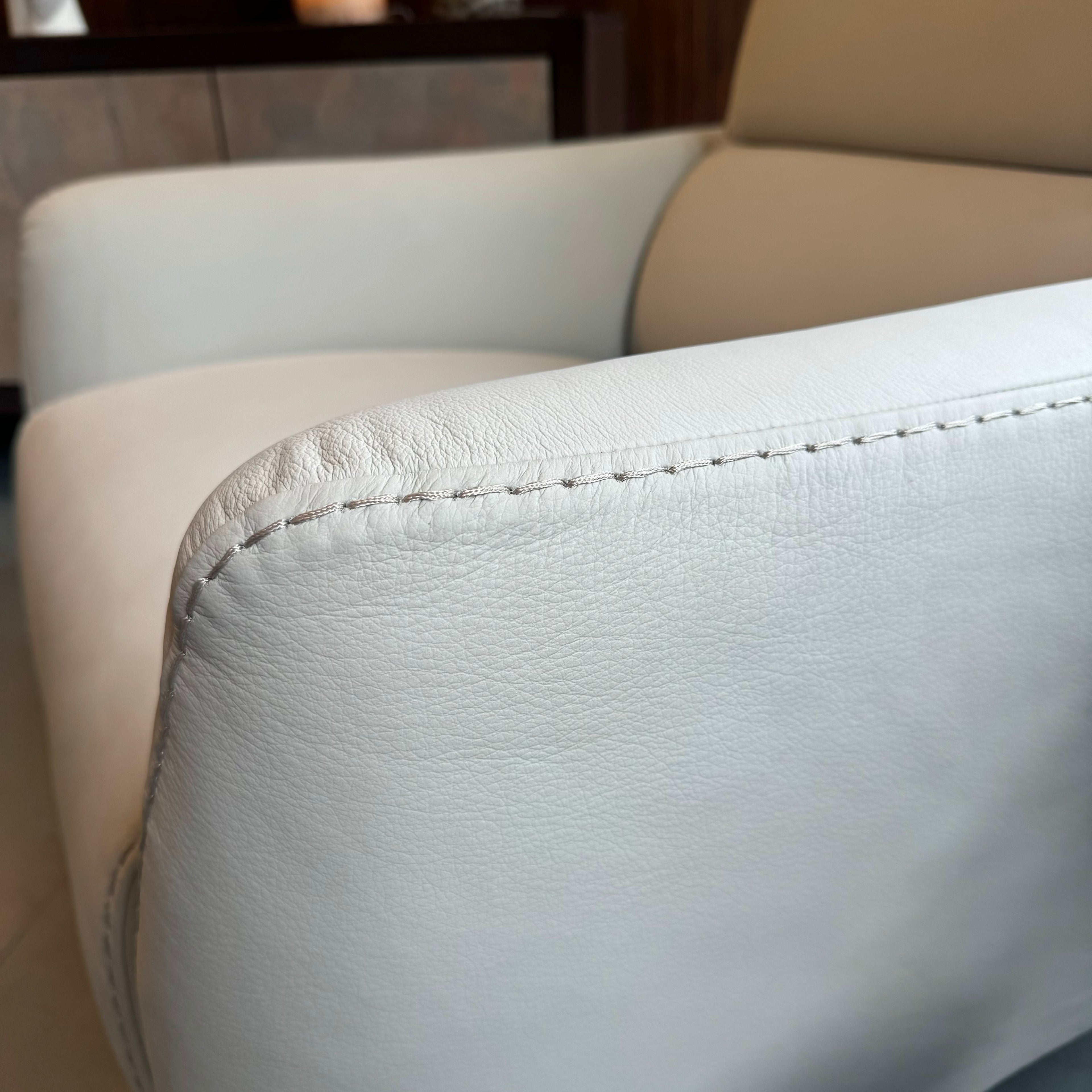 Italian Leather Bubble Swivel Chair