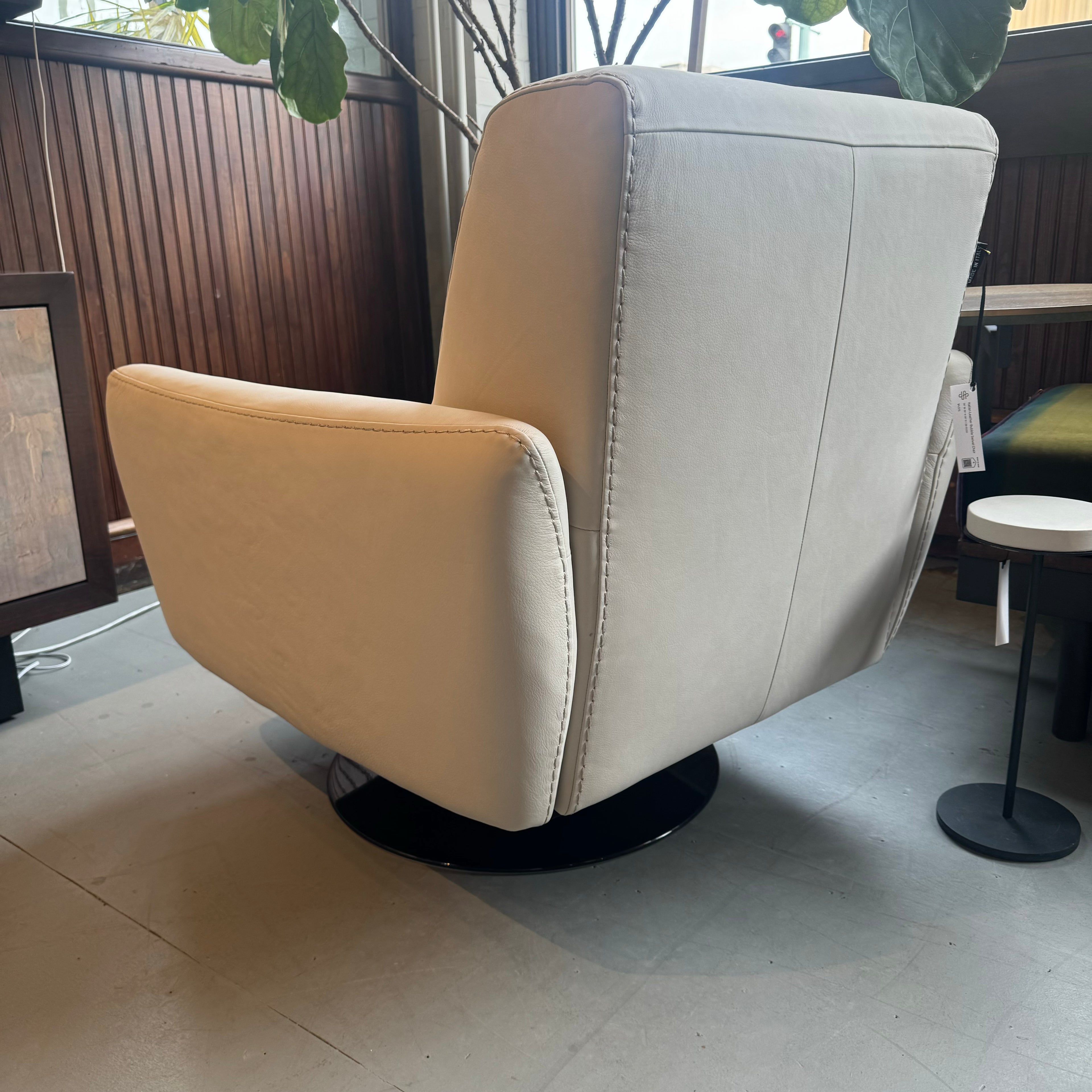 Italian Leather Bubble Swivel Chair