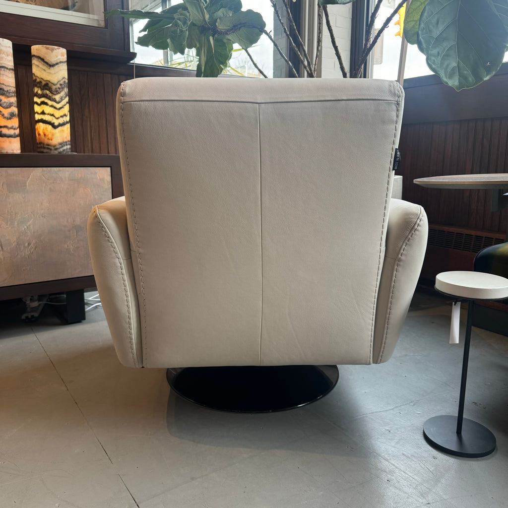 Italian Leather Bubble Swivel Chair