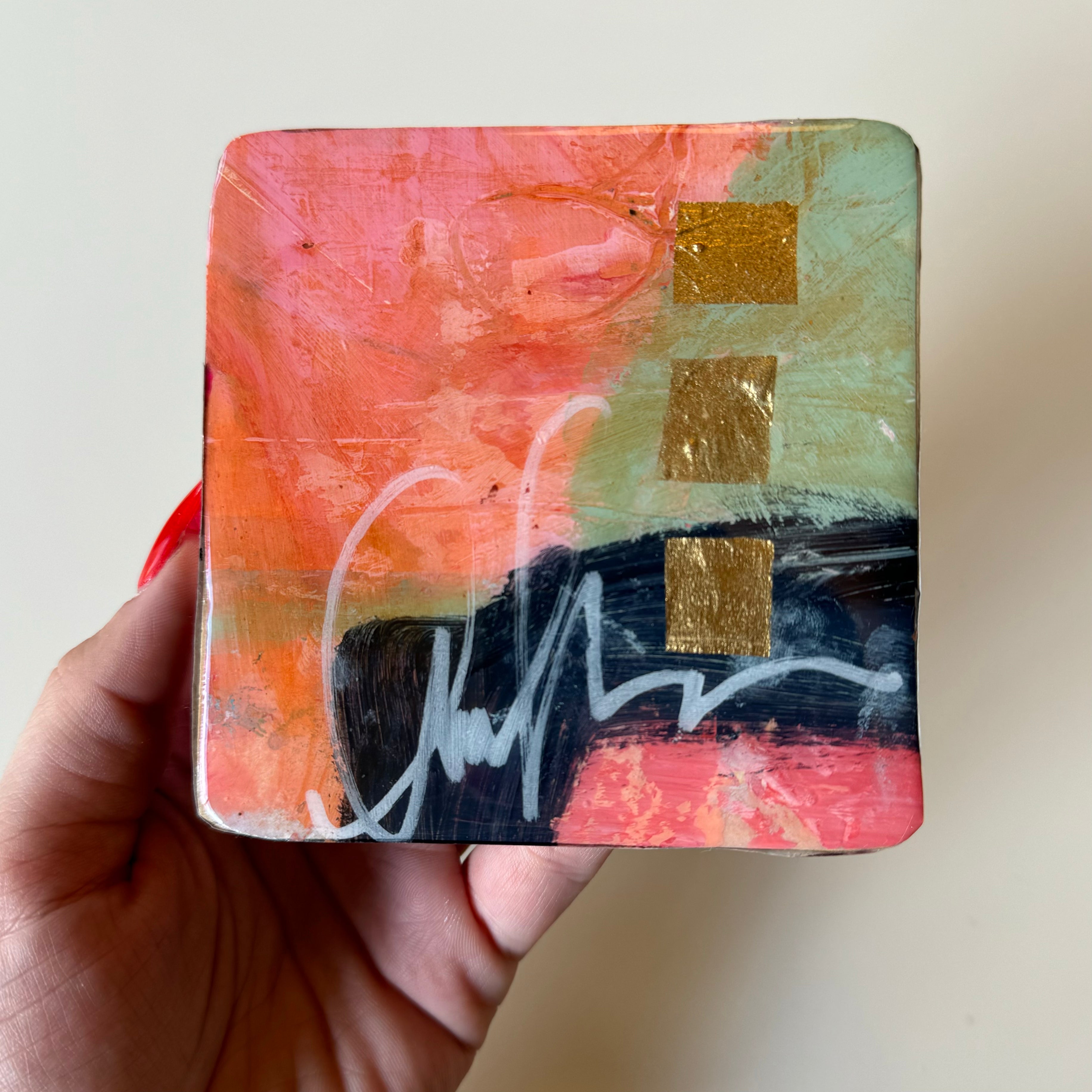 Hand Painted Coaster by Therese Cook