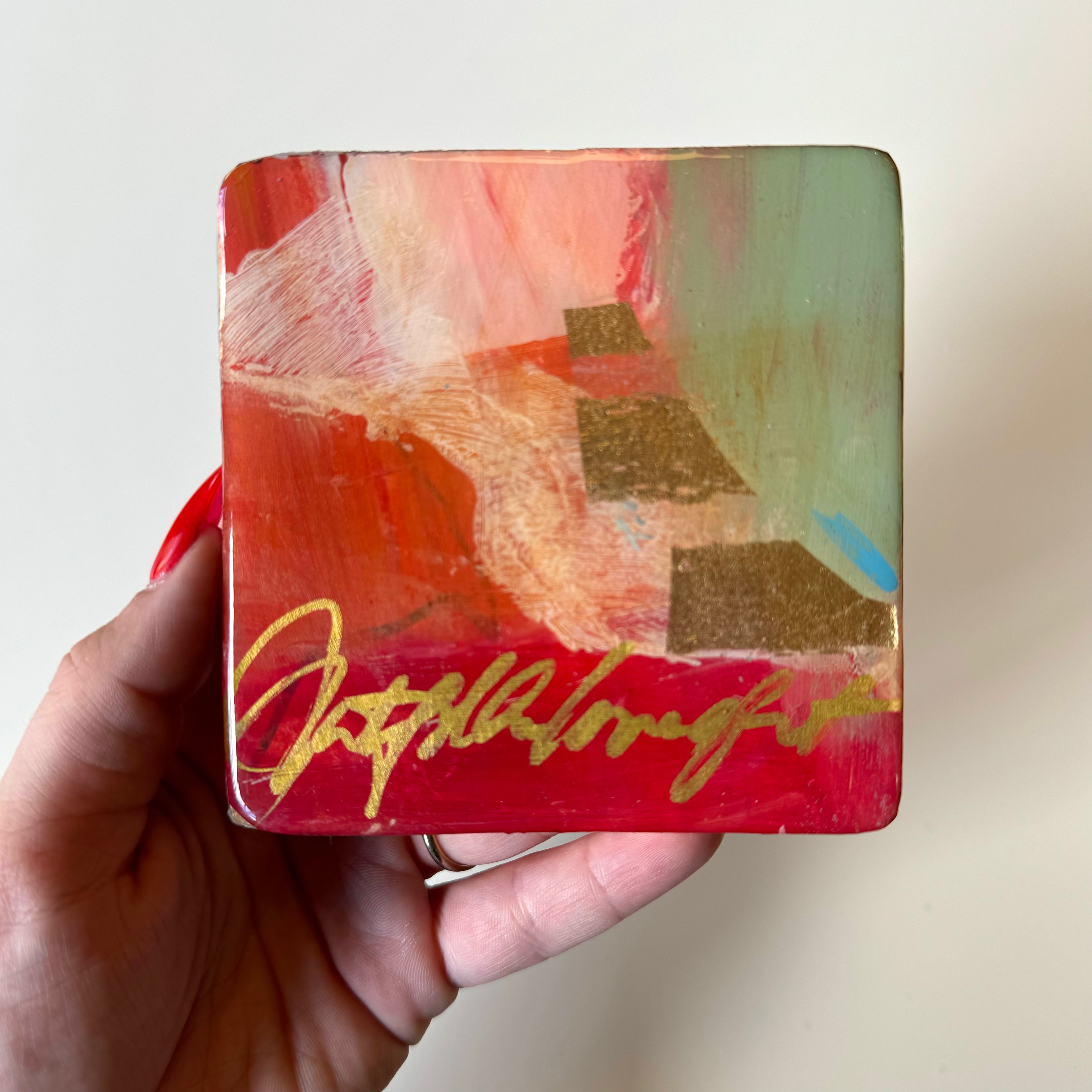 Hand Painted Coaster by Therese Cook