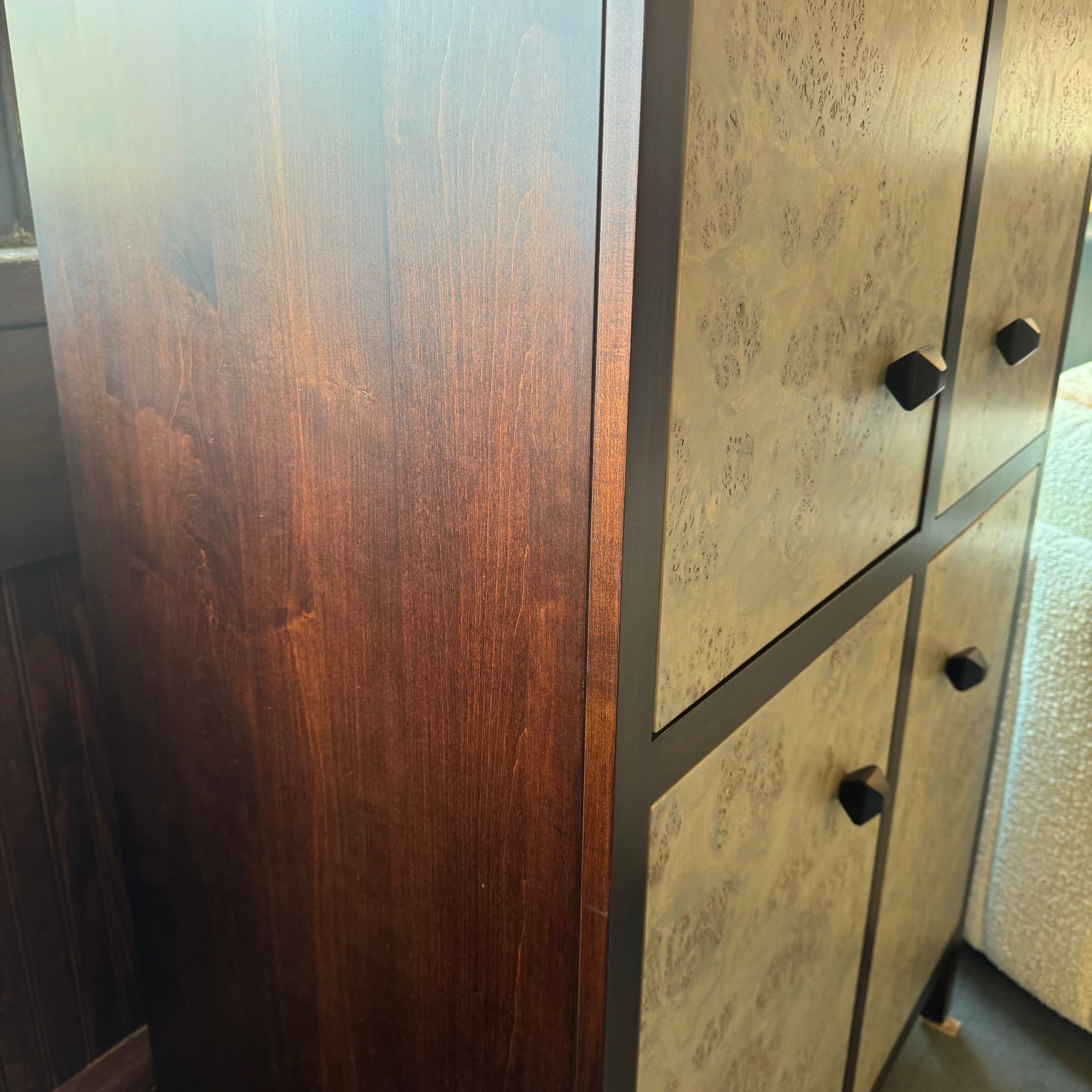 Mabel Soho 4-door Cabinet with Mappa Burl Doors