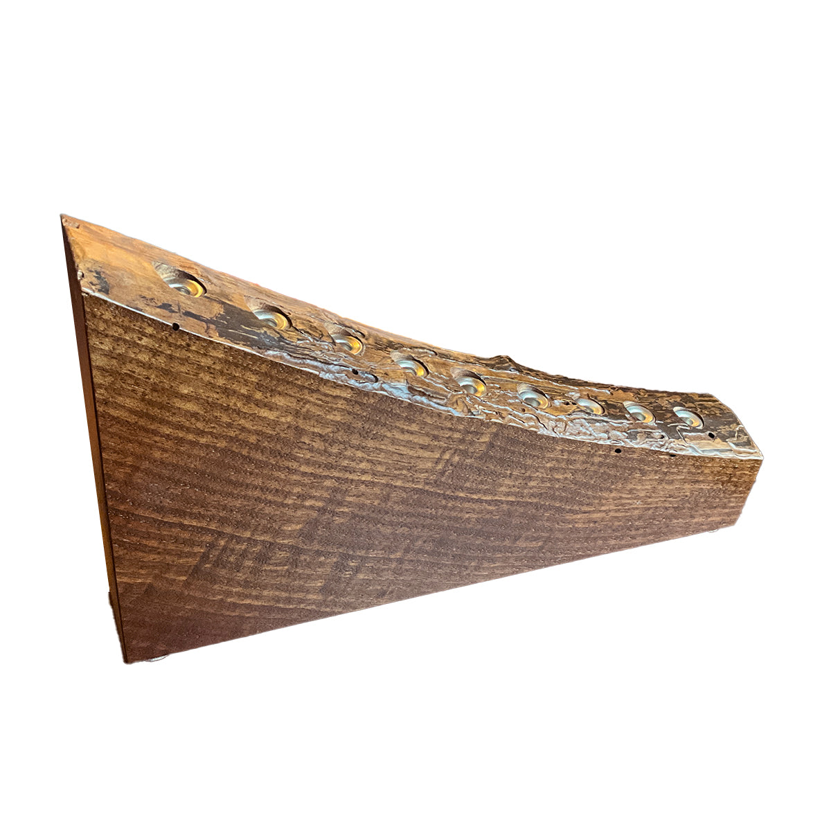 2023-01 Menorah - solid walnut with natural live edge surface