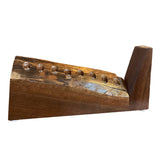 2024-01 Menorah salvaged solid walnut with natural live edge surface