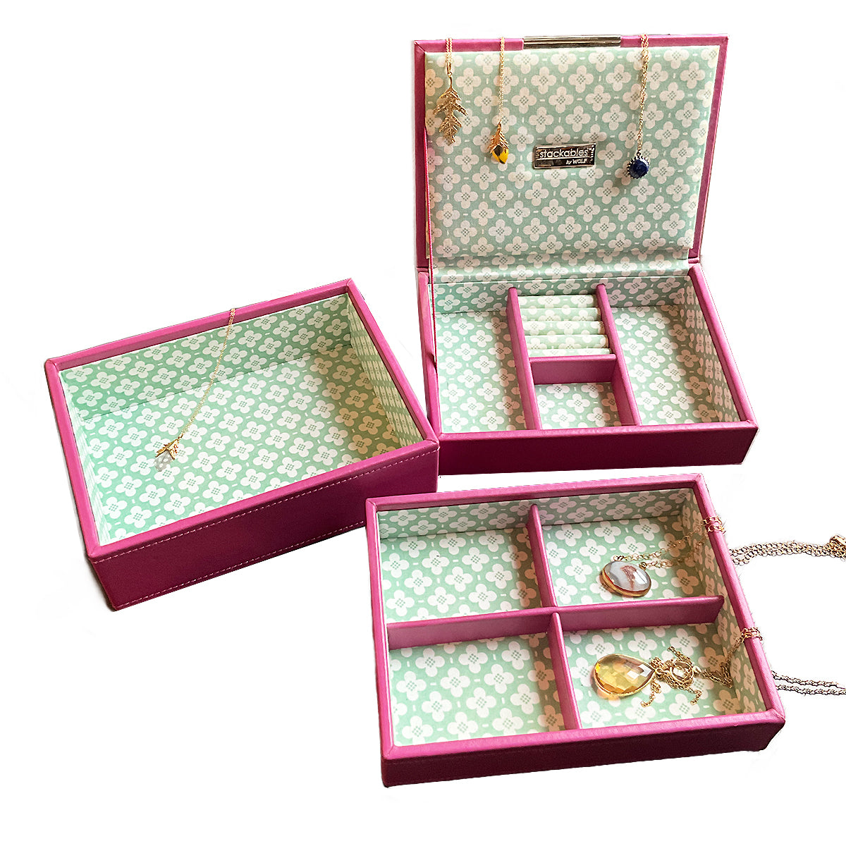 Mini Stackable Jewelry Tray Set