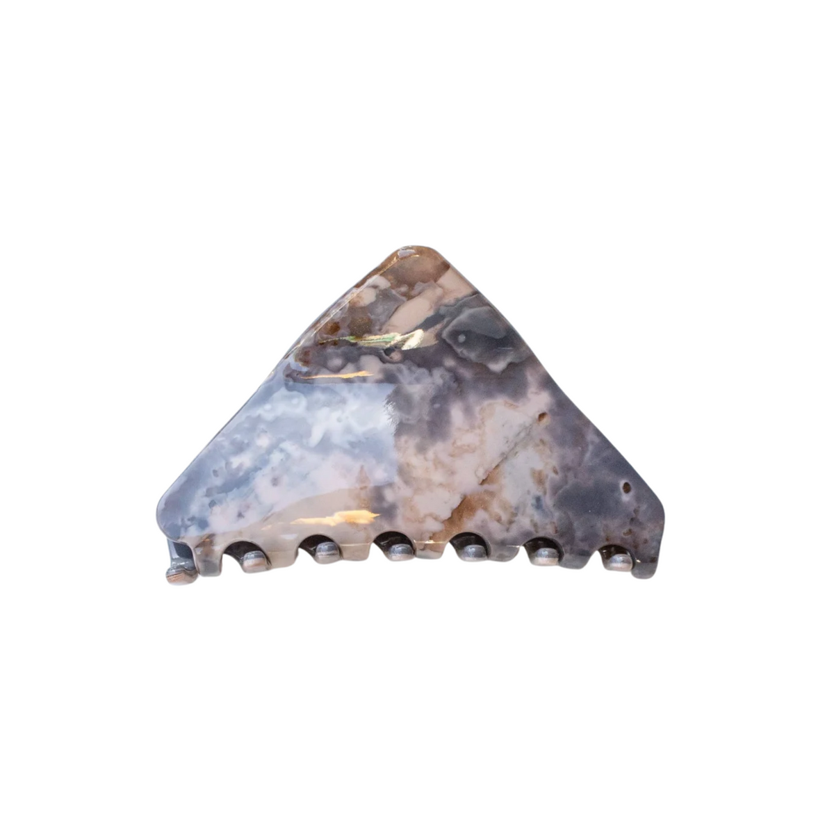 Eco Shark Fin Hair Claw Clip: Blue Marble