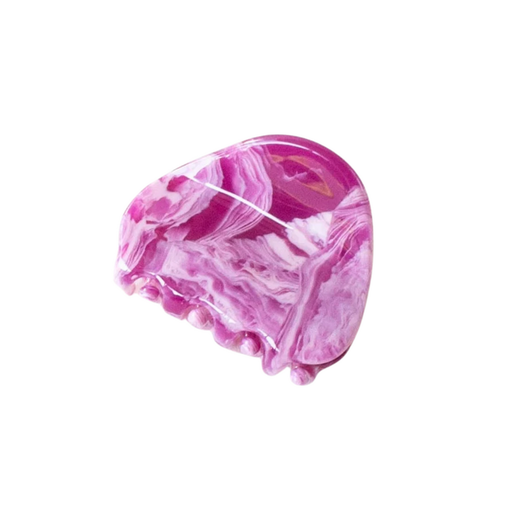 Eco Gemstones Hair Claw Clip: Mulberry Marble
