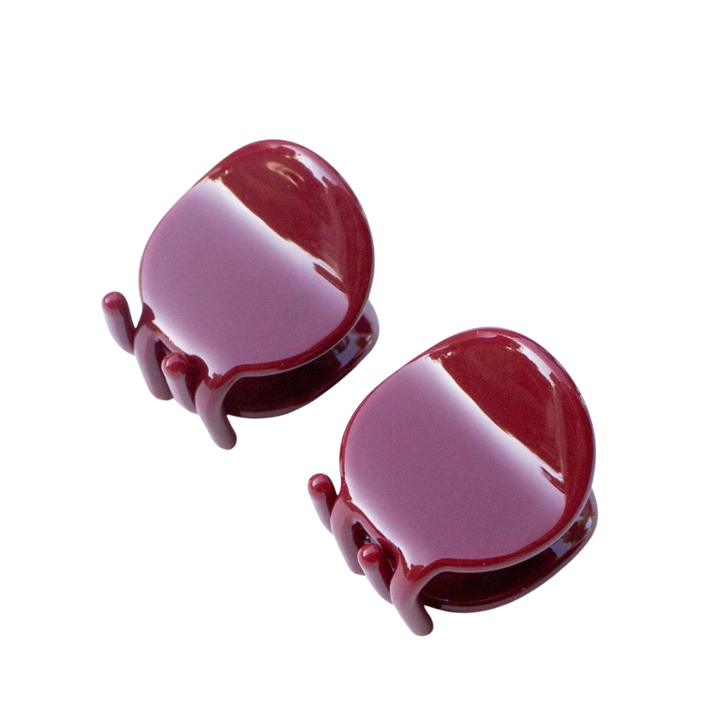 Eco Mini Very Modern Hair Clip Set: Cherry Red