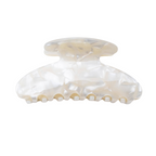 Midnight Gloss Cellulose Acetate Hair Claw Clip: Cream Cheese