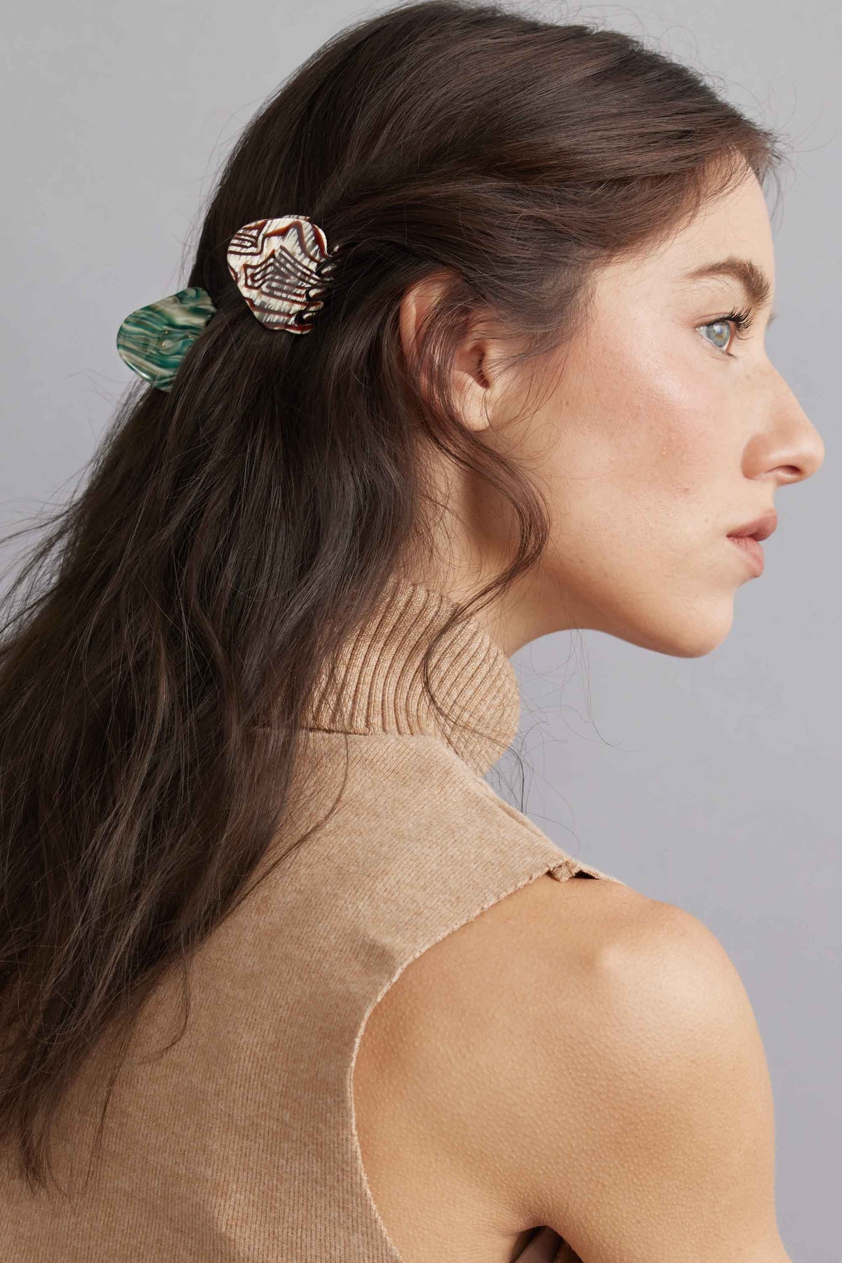 Eco Gemstones Hair Claw Clip: Jade