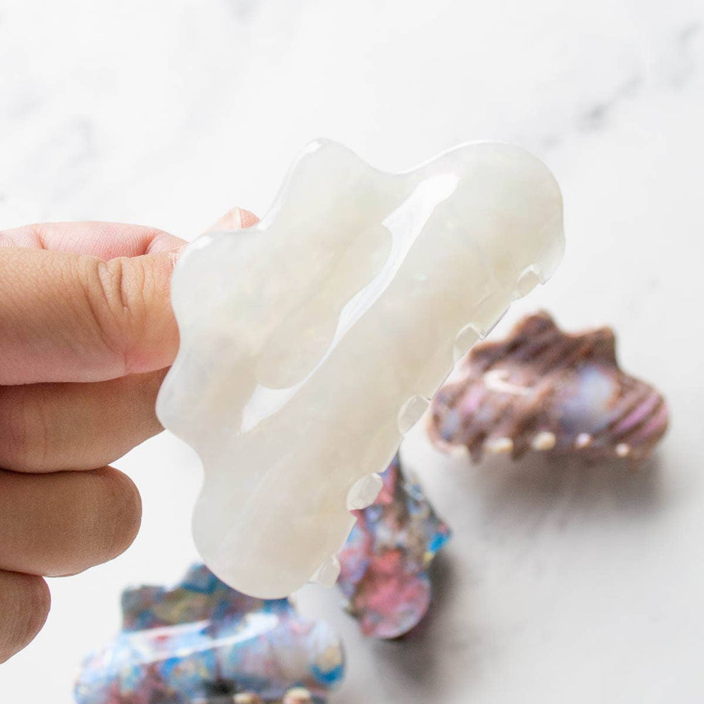 Eco Cloud Hair Claw Clip: Ivory Pearl