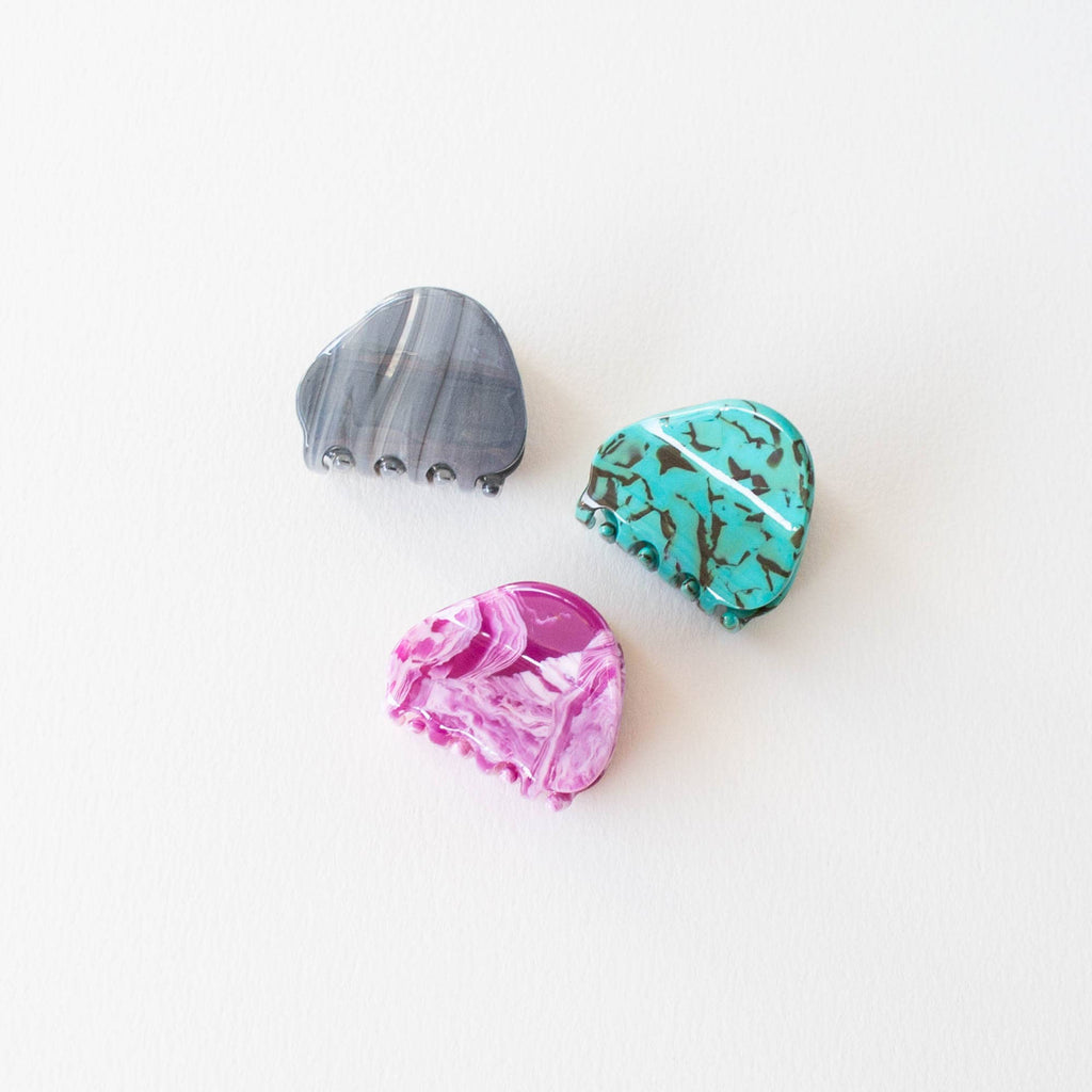 Eco Gemstones Hair Claw Clip: Mulberry Marble