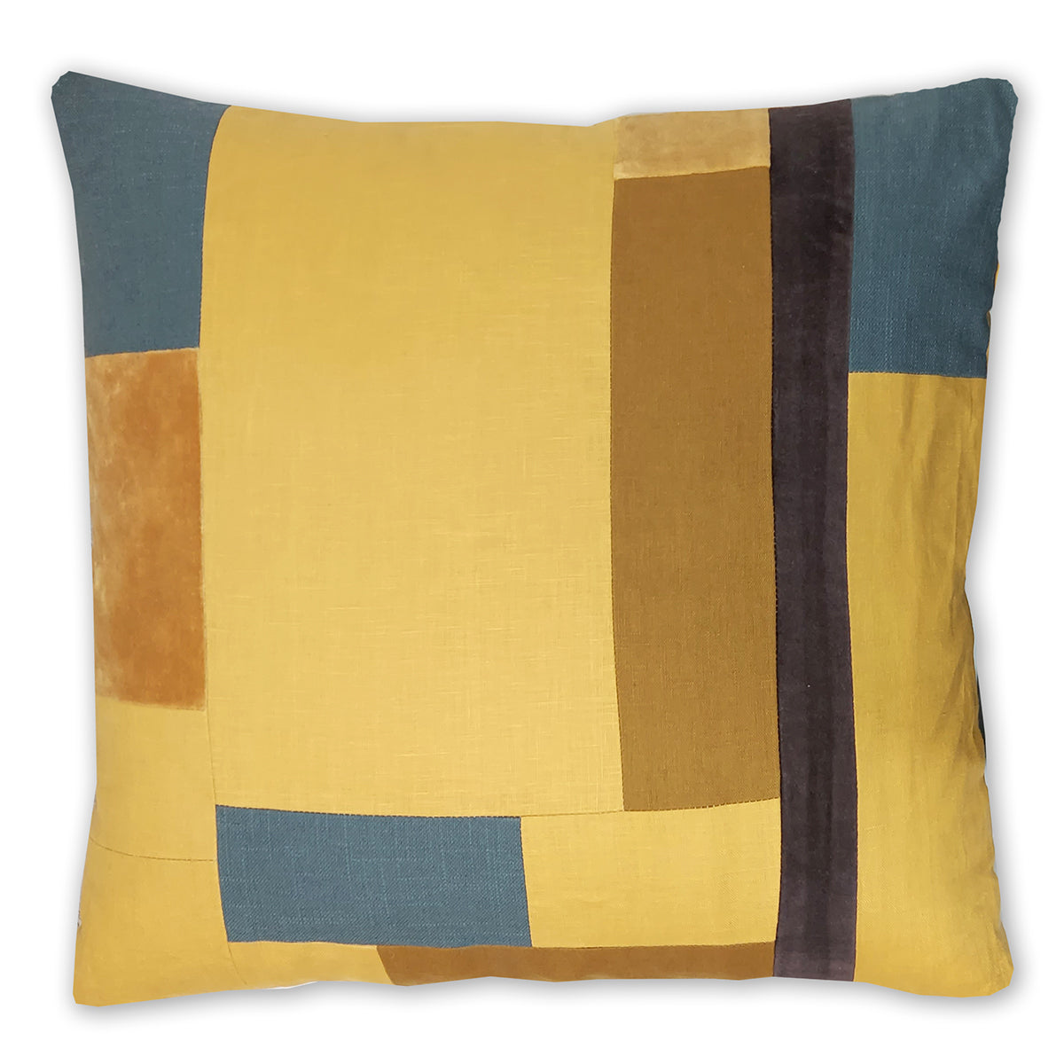 11-059 Velvet Patchwork Decorative Pillow
