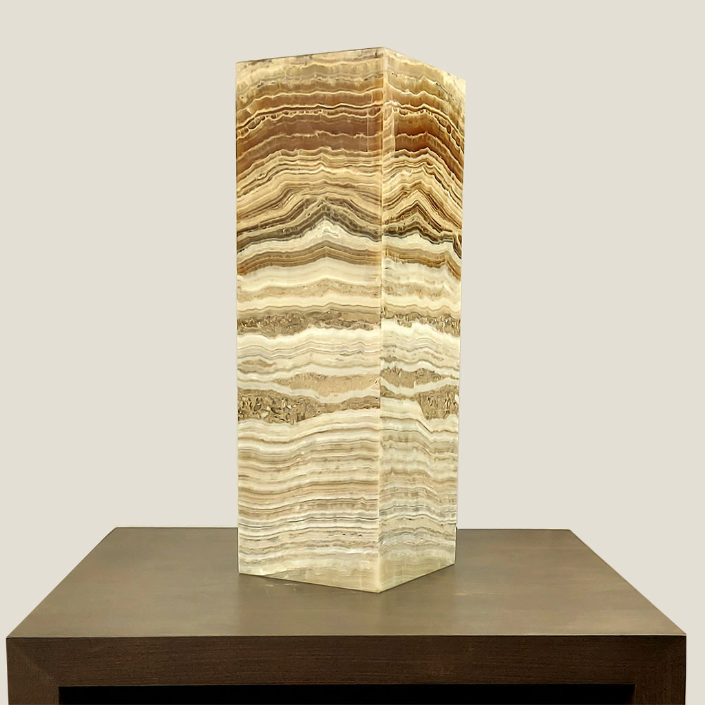 215-5 Amber Onyx Luminary Pedestal Lamp