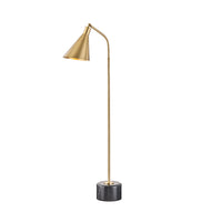 22-1164 Antique Brass/Black Marble Floor Lamp
