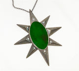 23-2001 Nephrite Star Necklace by Mariella Pilato