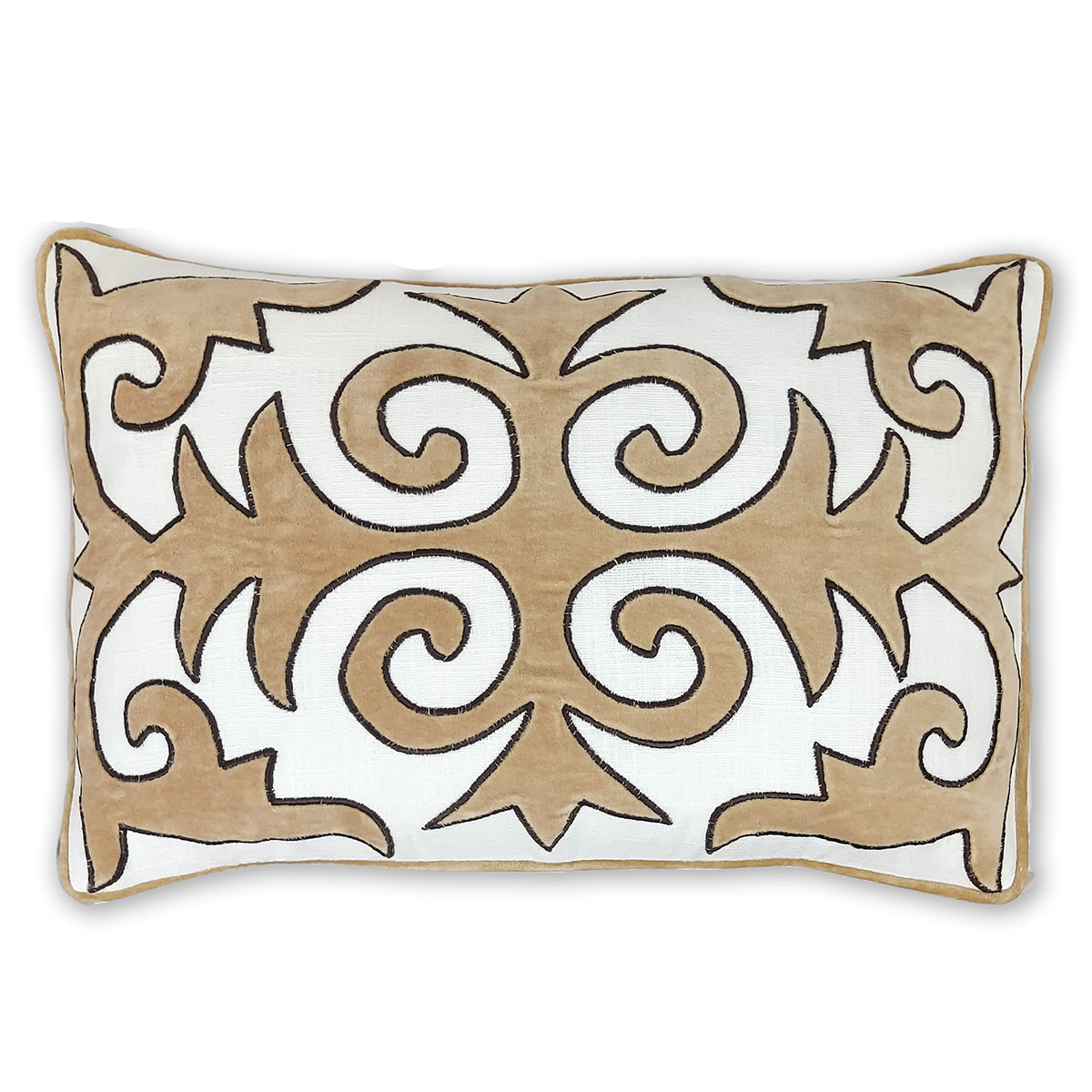 6-087 Applique Decorative Pillow
