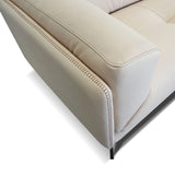 22-1180 Italian Leather Sofa and Chaise Longue