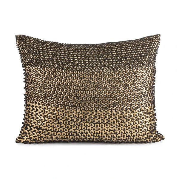 Linen Pillow w/Brass Ombre Design
