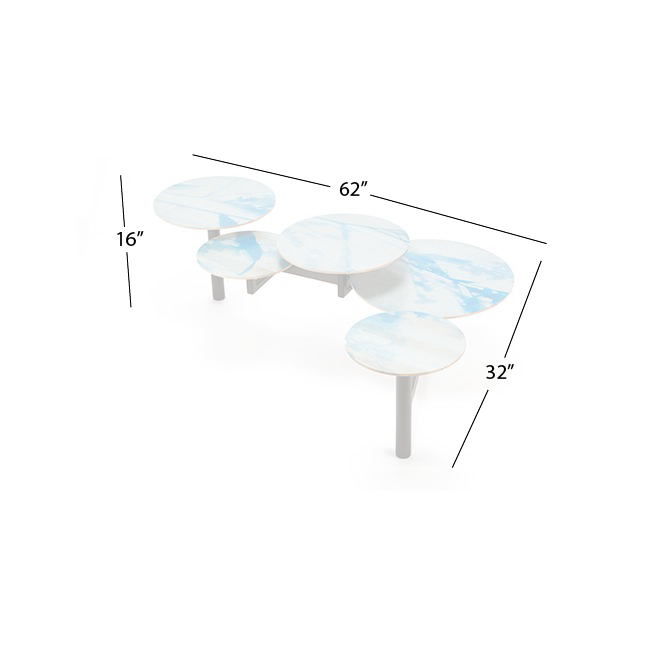 Drake Multi Level Cocktail Table with Photo Print