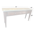 Entry Table, Concrete, Walnut, and Iron, 1-Drawer