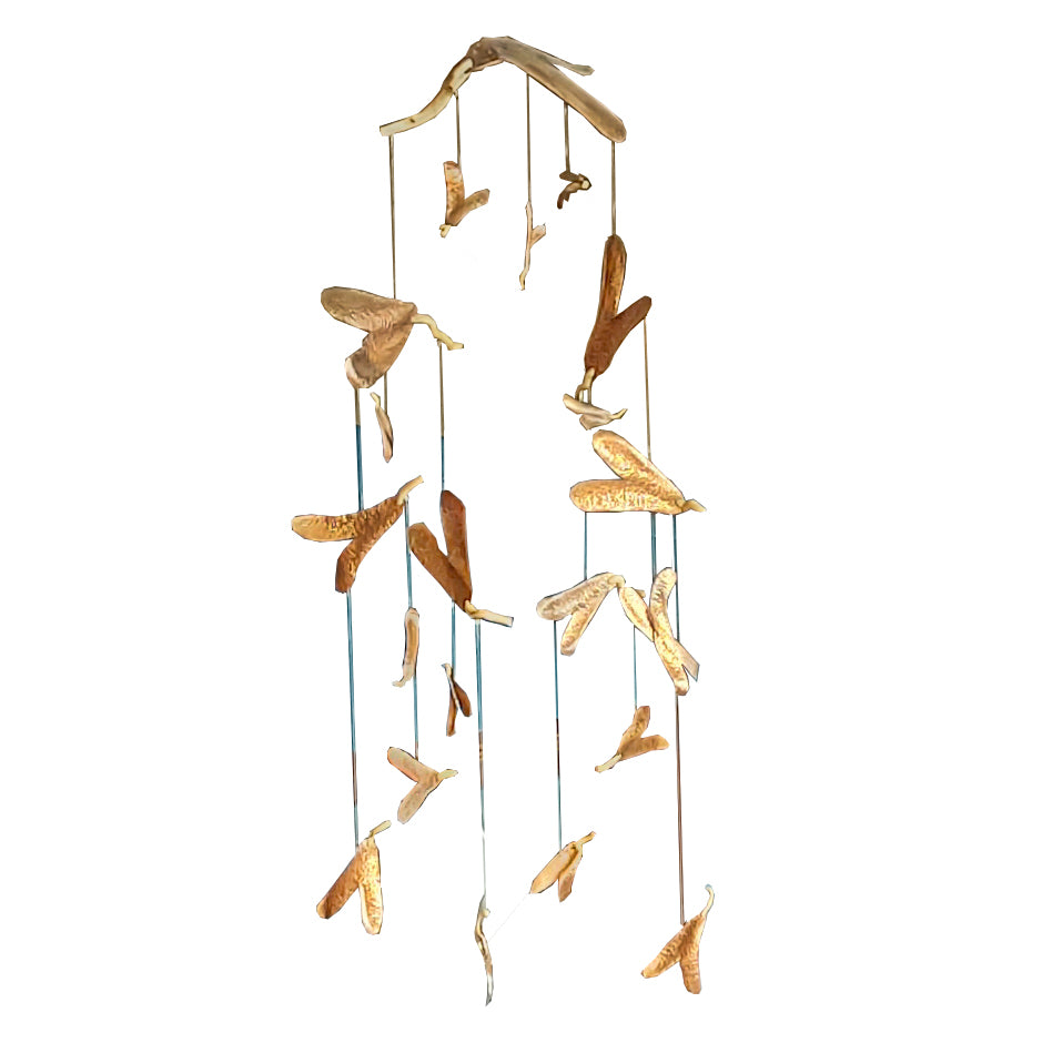 Falling Leaves Copper Mobile