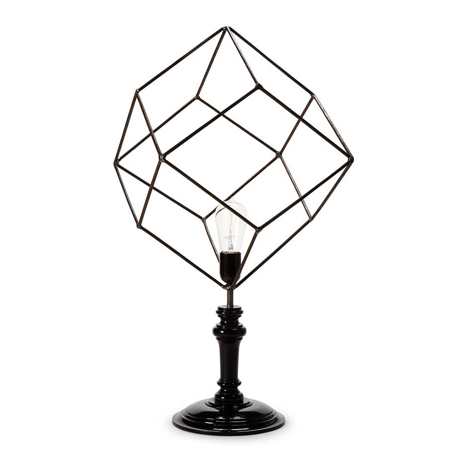 Geometric Wire Table Lamp, Square
