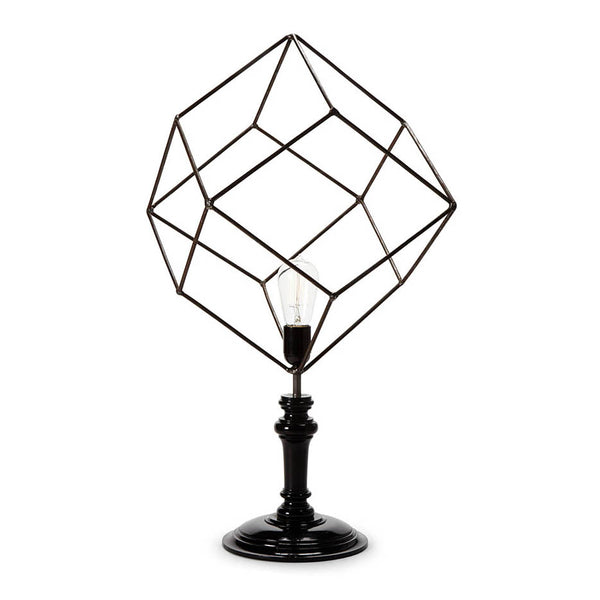 Geometric Wire Table Lamp, Square