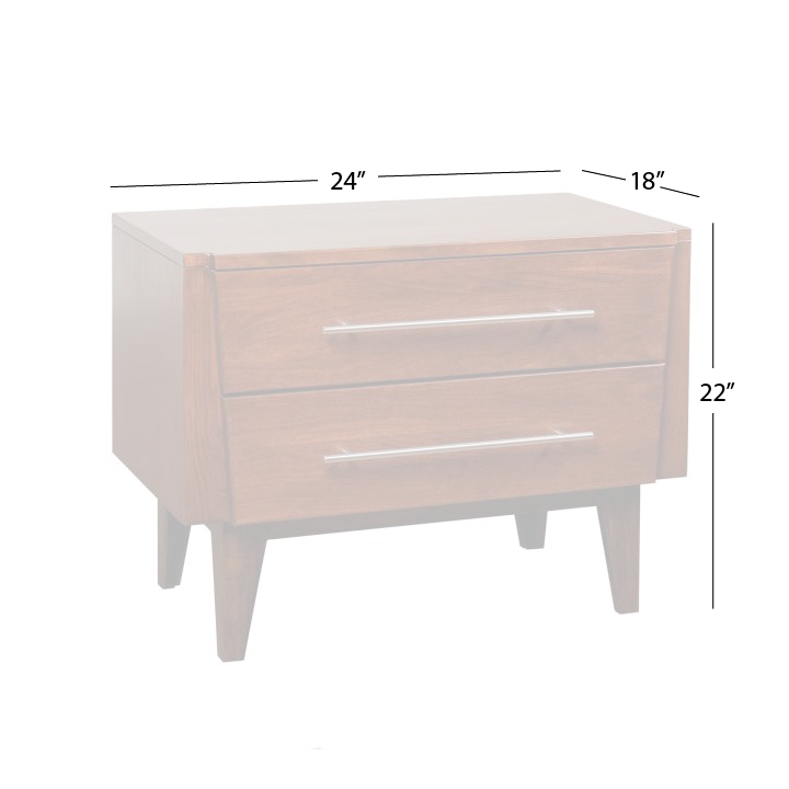 Green Bay Road 2-Drawer Nightstand