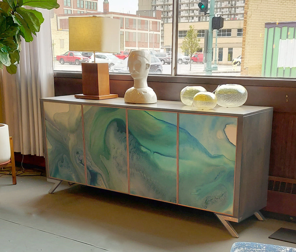 Lake Shore Watercolor Cabinet