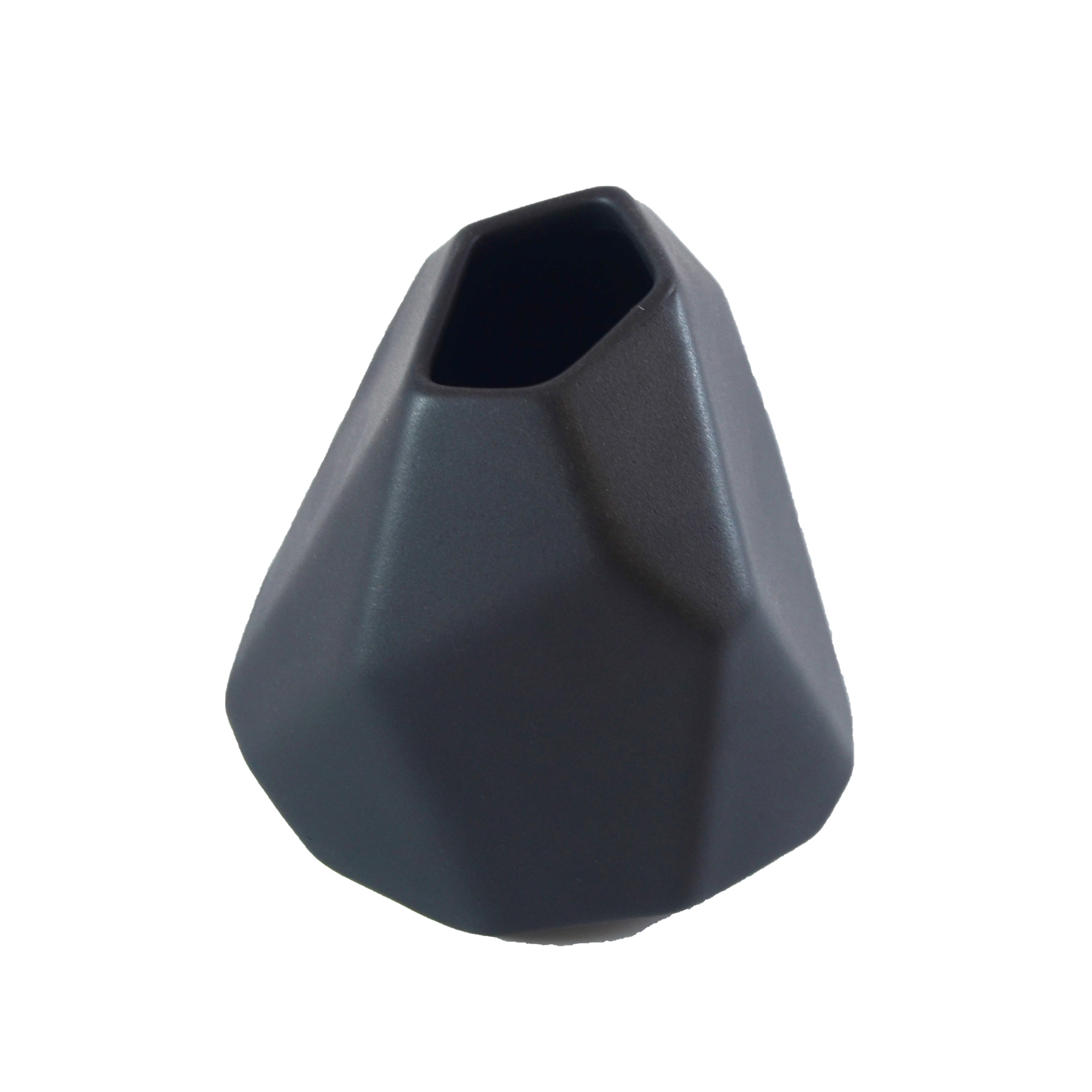 Black Lapidary Vase