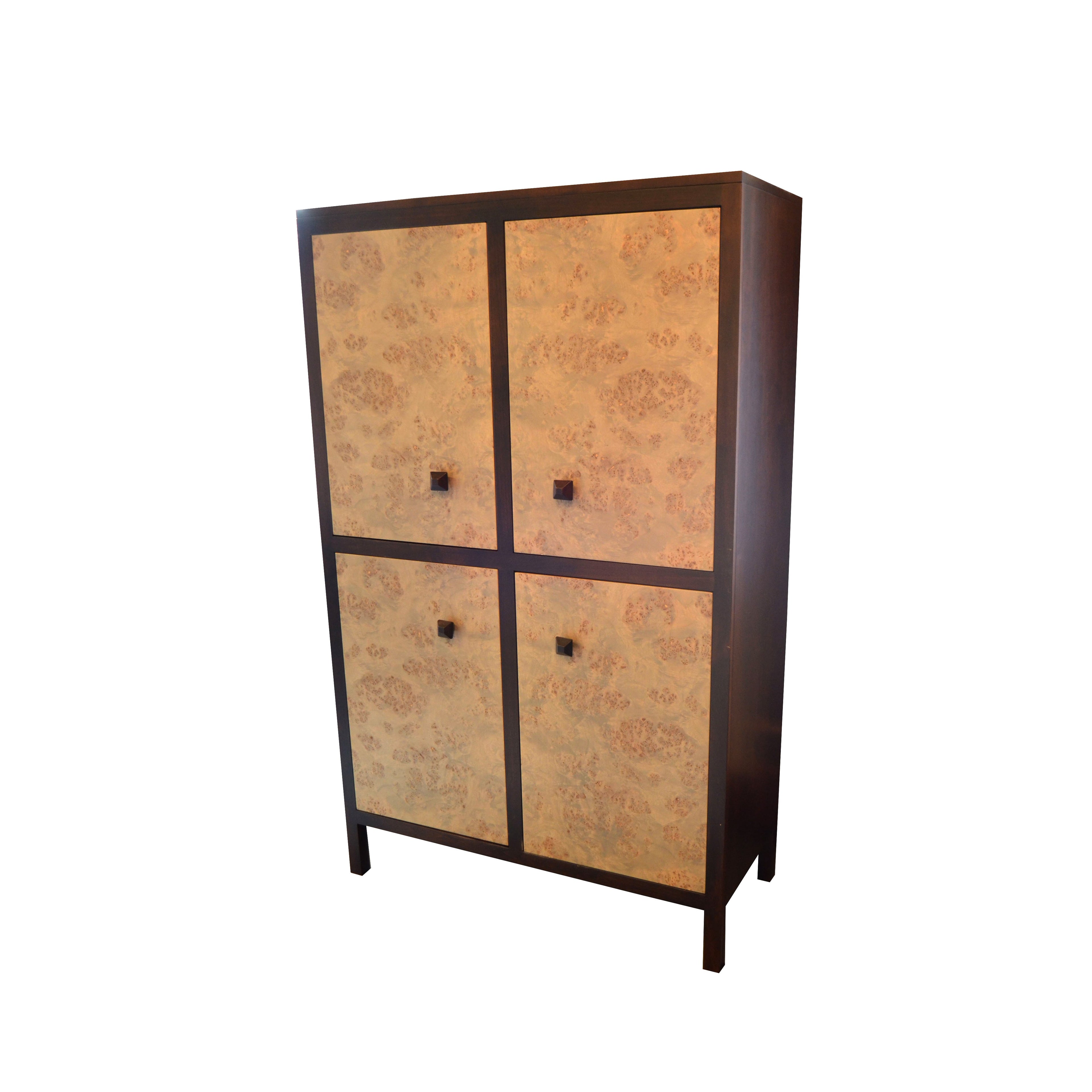 Mabel Soho 4-door Cabinet with Mappa Burl Doors