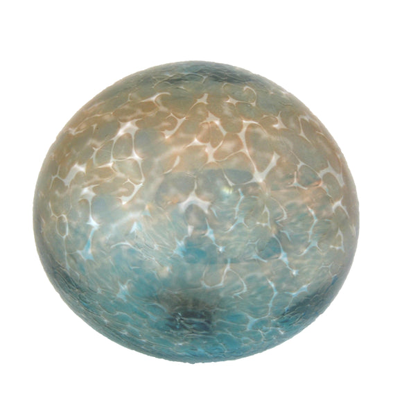 Artisan Glass Ball, Blue Speckled