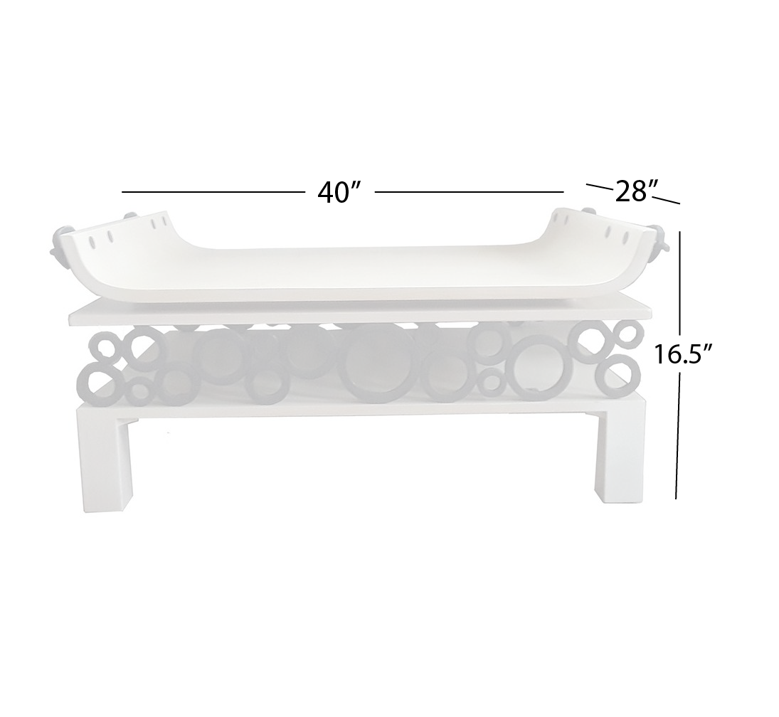 Salon Gable Table with Detachable Tray